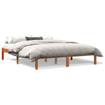 Bedframe Zonder Matras Massief Grenenhout Wasbruin