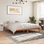 Bedframe Zonder Matras Massief Grenenhout Wasbruin