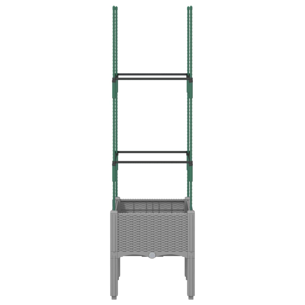 Plantenbak Met Latwerk 40X40X142,5 Cm Polypropeen