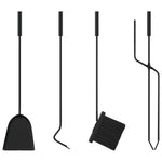5-Delige Haardset 18X66 Cm Staal