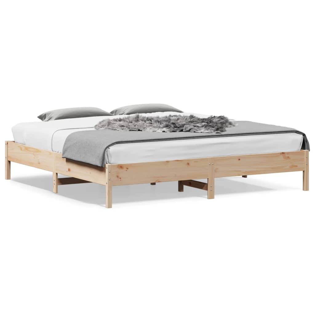 Bedframe Zonder Matras Massief Grenenhout