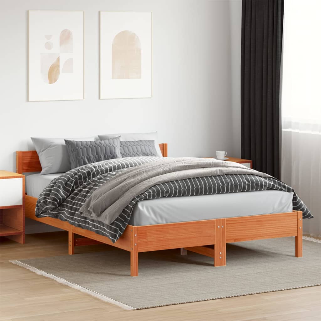 Bedframe Zonder Matras Massief Grenenhout