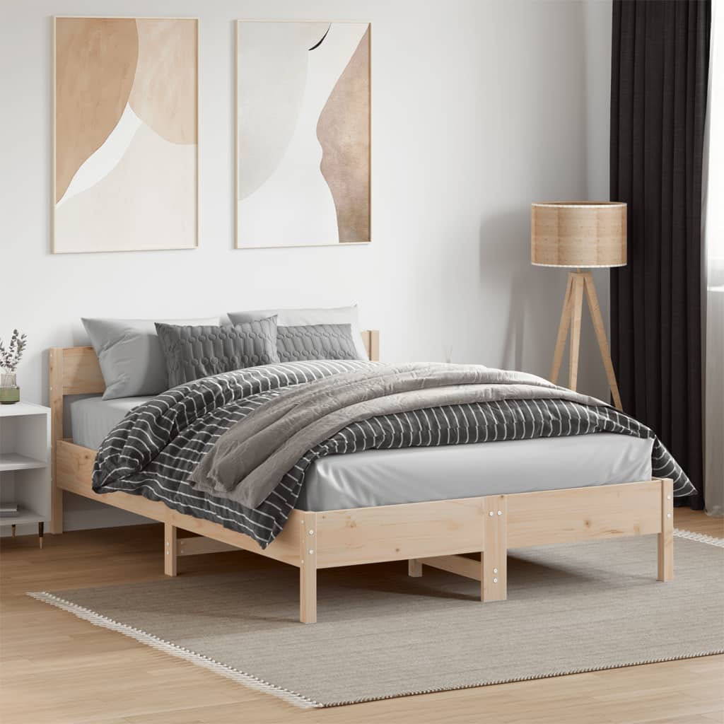 Bedframe Zonder Matras Massief Grenenhout