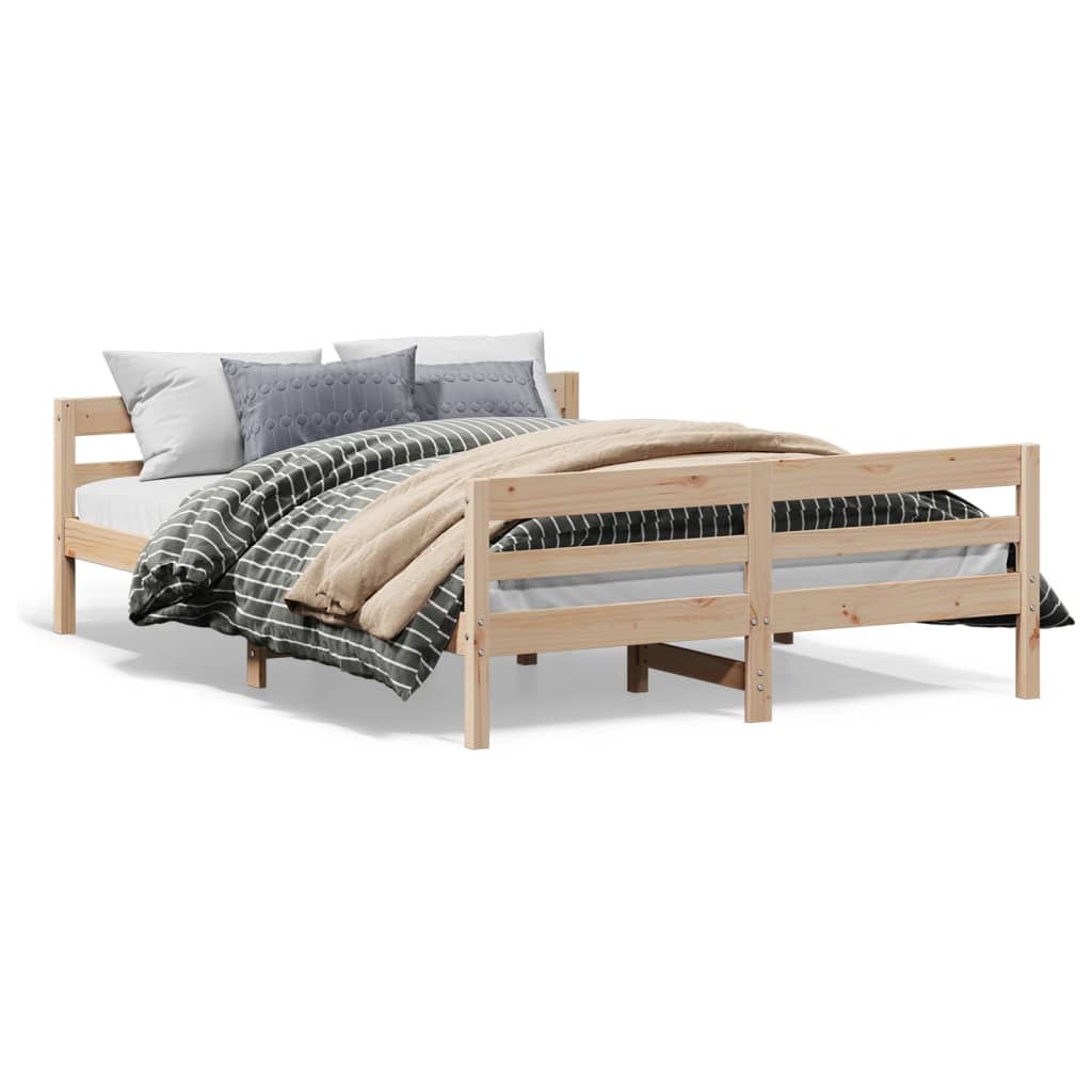 Bedframe Zonder Matras Massief Grenenhout