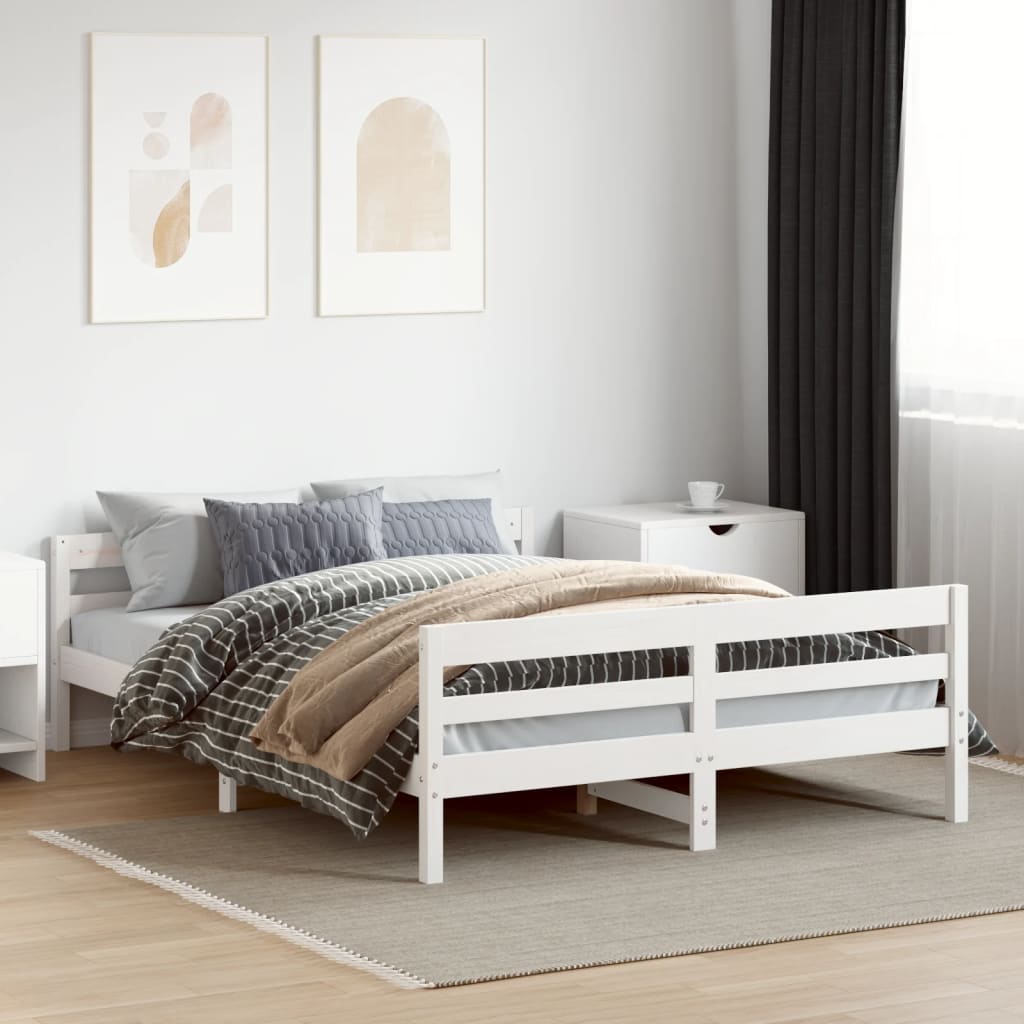 Bedframe Zonder Matras Massief Grenenhout