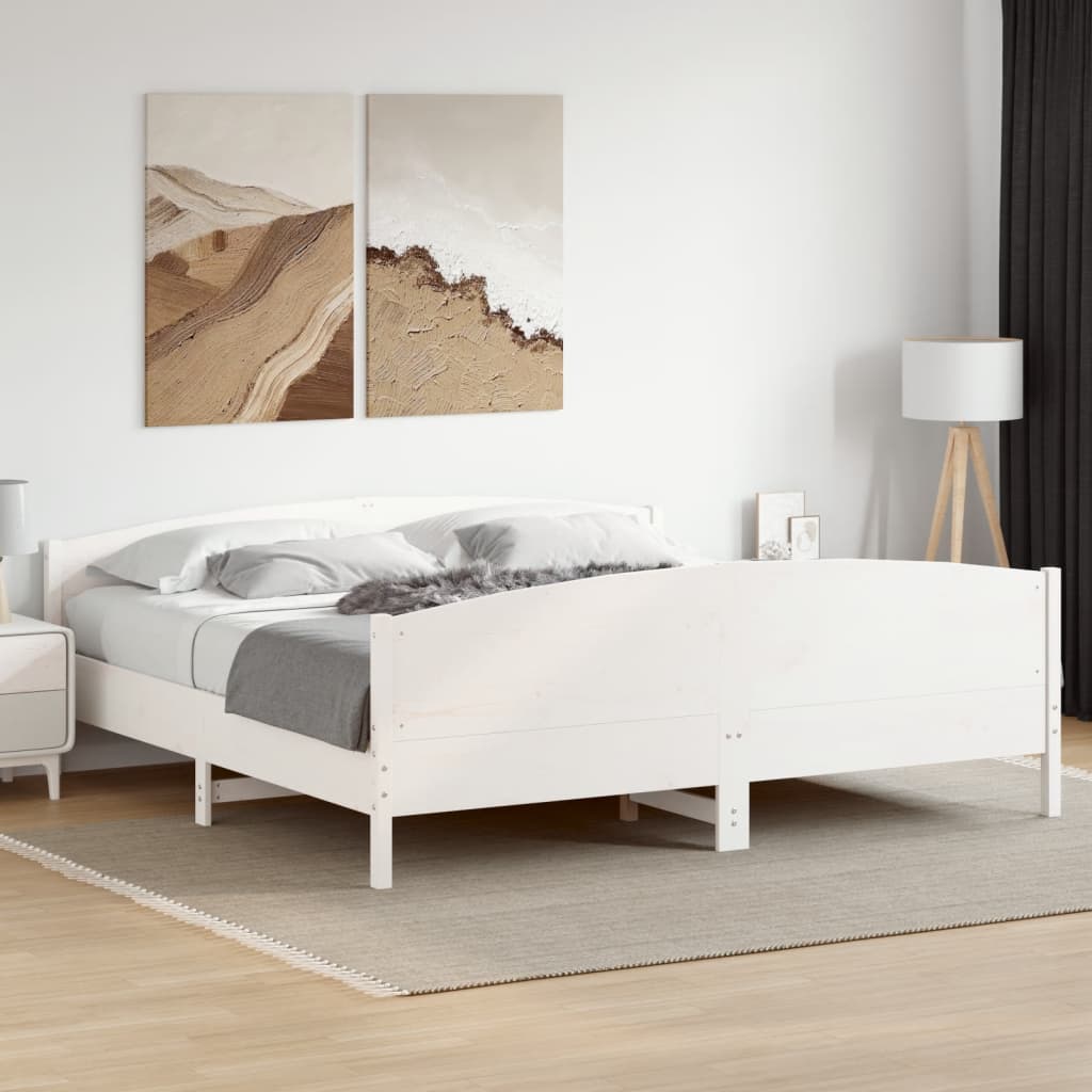 Bedframe Zonder Matras Massief Grenenhout