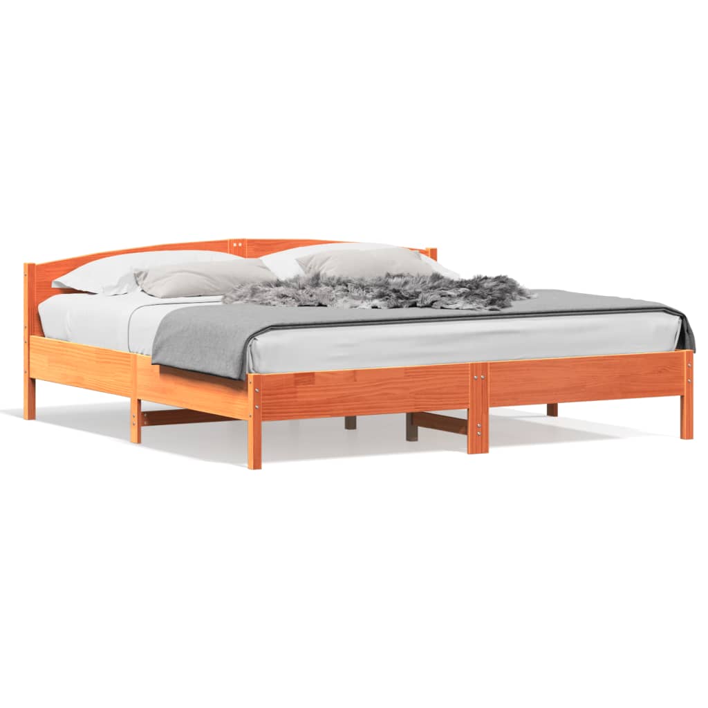 Bedframe Zonder Matras Massief Grenenhout