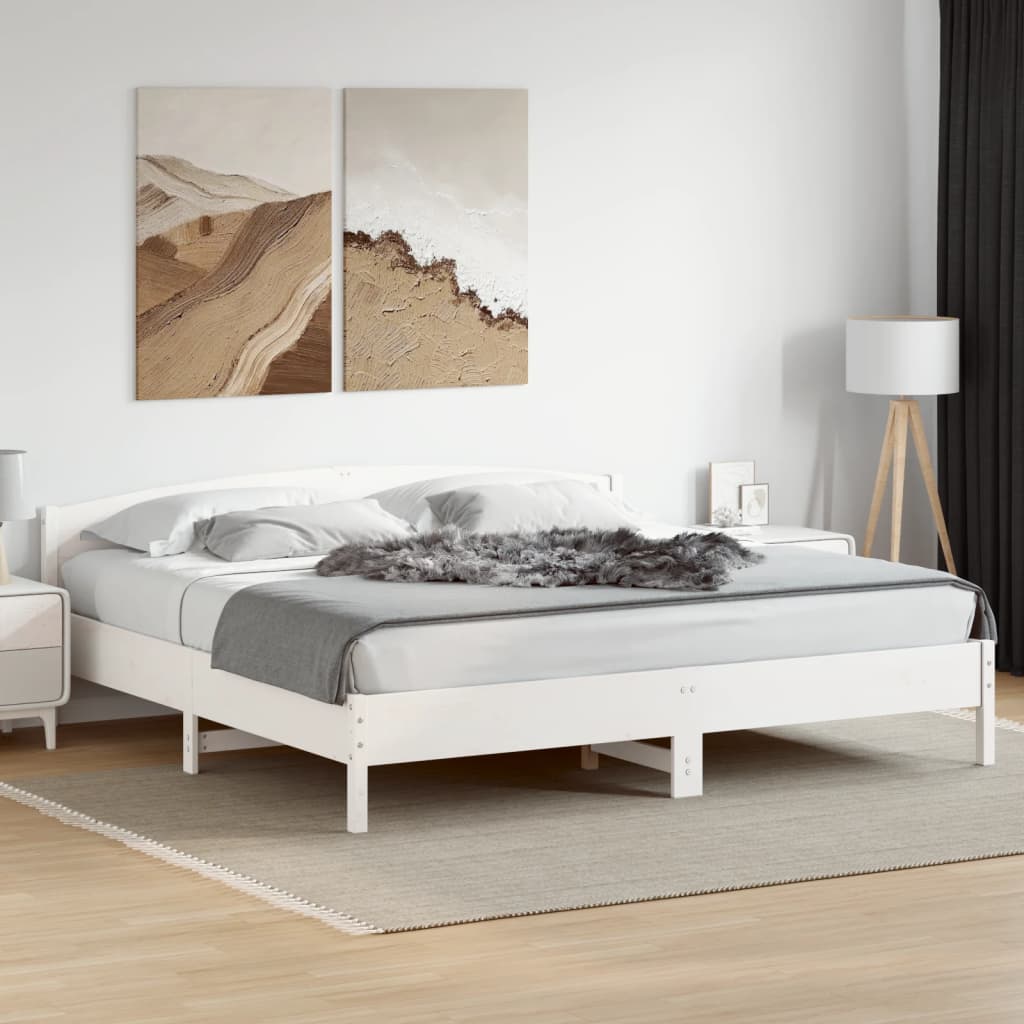 Bedframe Zonder Matras Massief Grenenhout