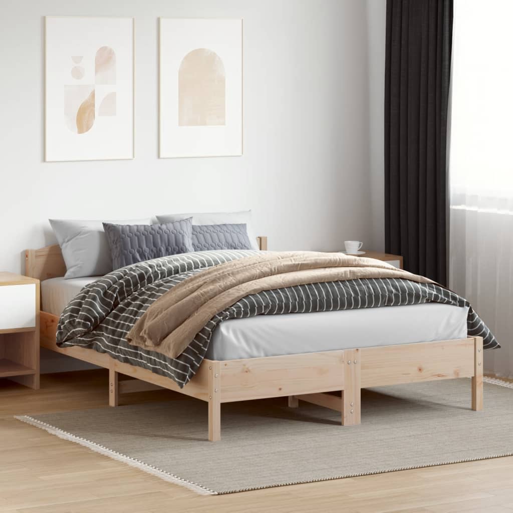 Bedframe Zonder Matras Massief Grenenhout