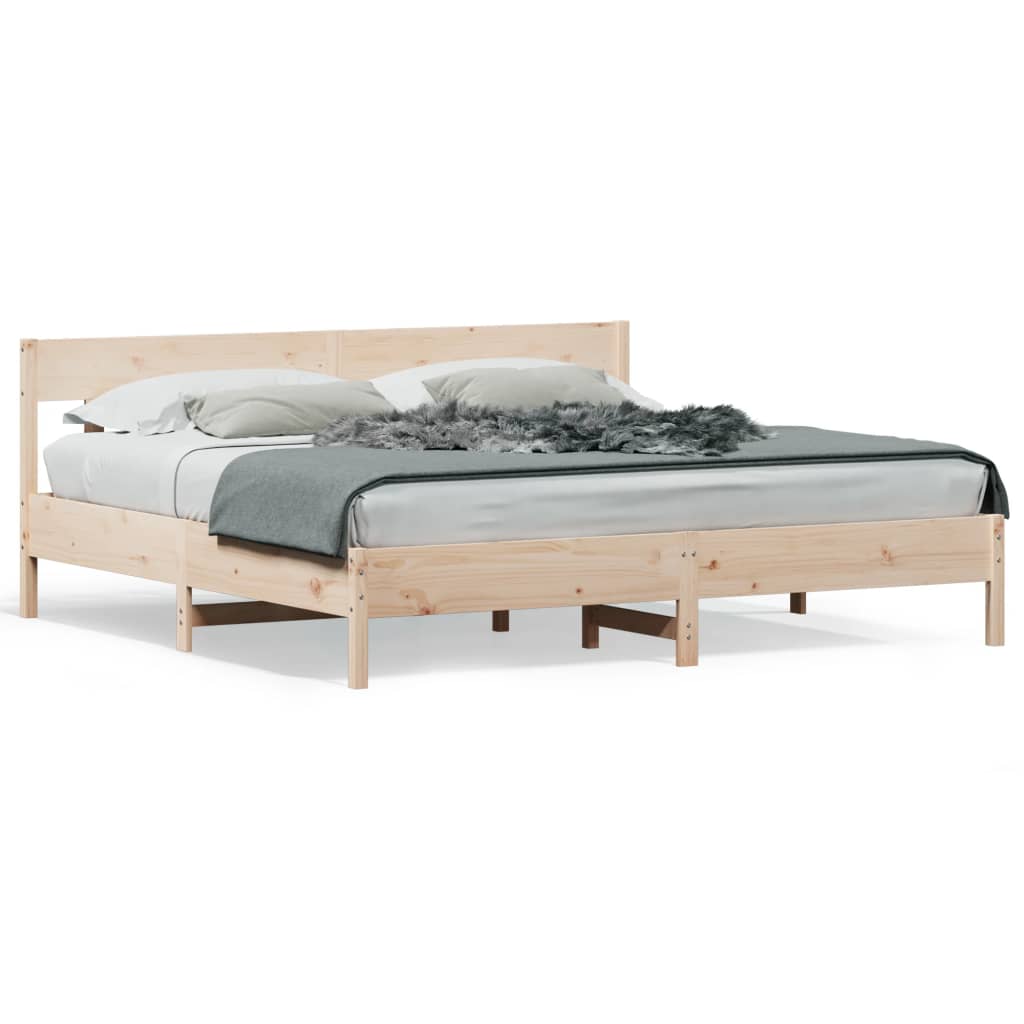 Bedframe Zonder Matras Massief Grenenhout