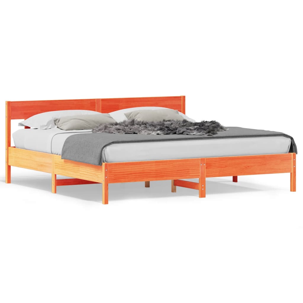 Bedframe Zonder Matras Massief Grenenhout