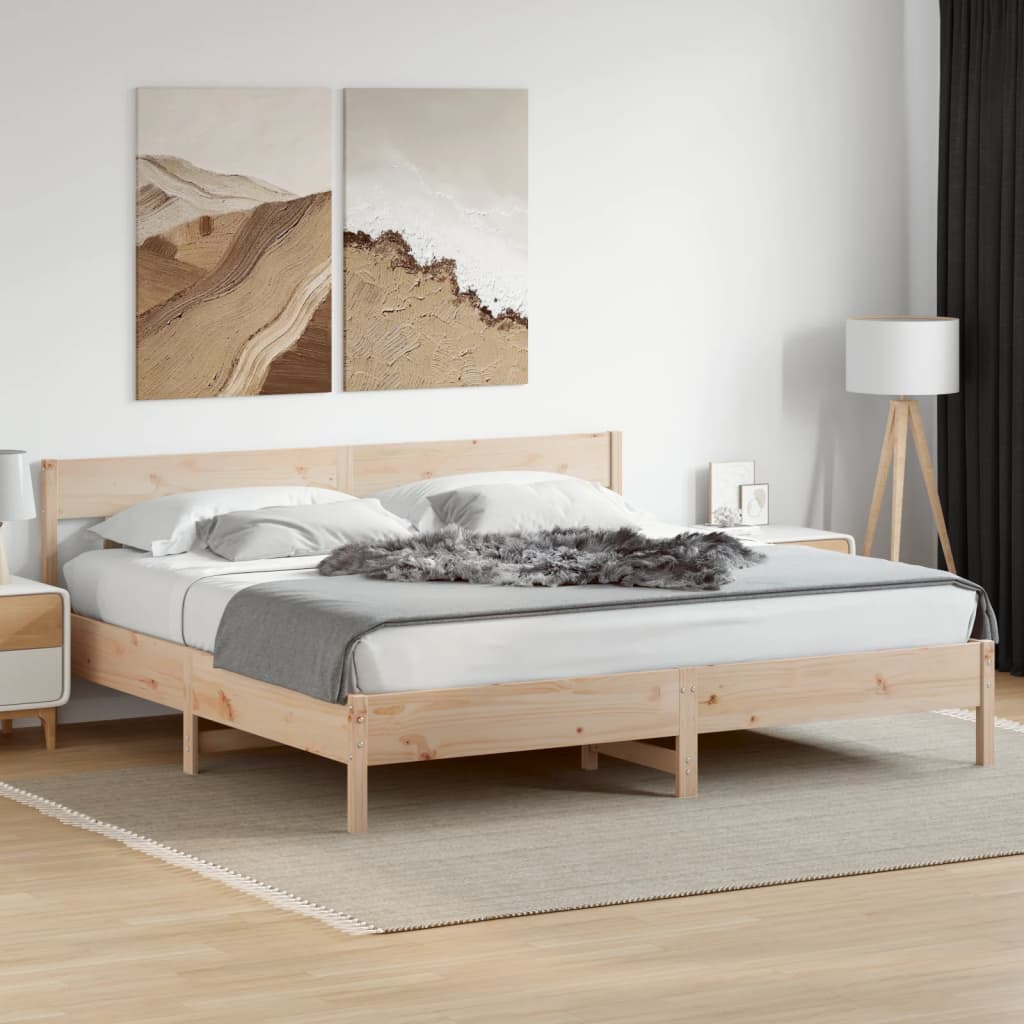 Bedframe Zonder Matras Massief Grenenhout