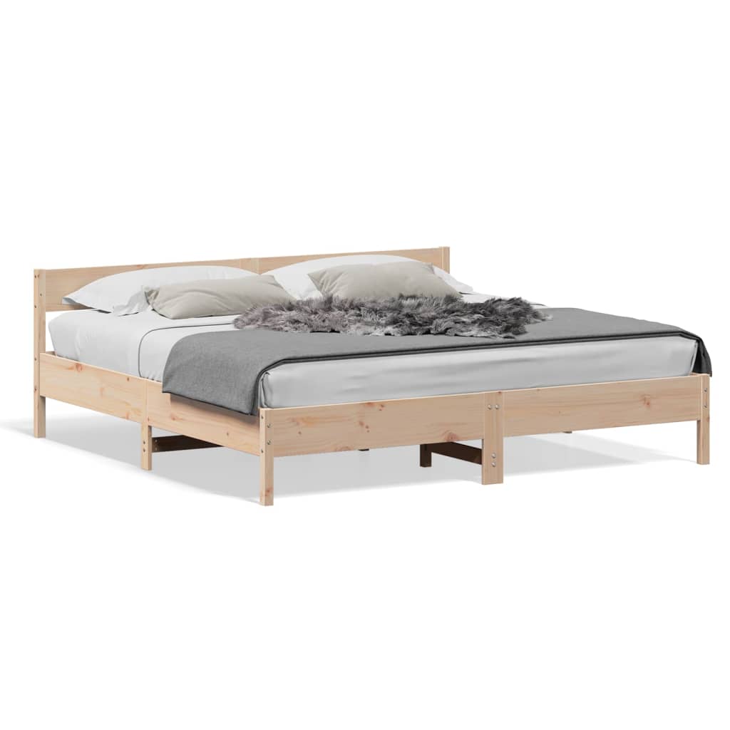 Bedframe Zonder Matras Massief Grenenhout