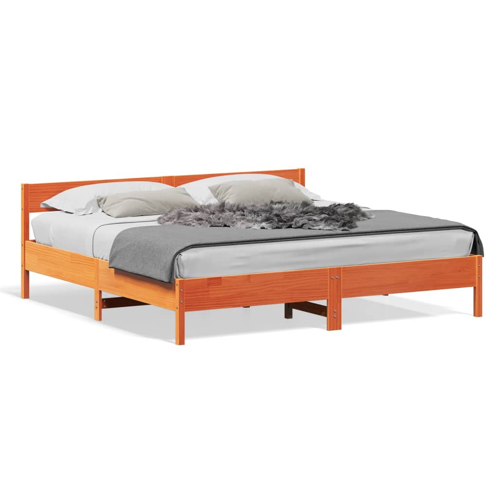 Bedframe Zonder Matras Massief Grenenhout