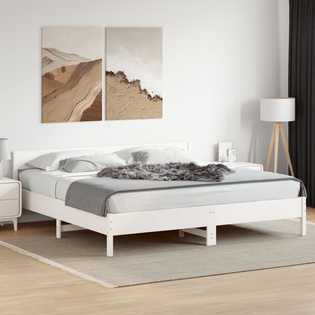 Bedframe Zonder Matras Massief Grenenhout