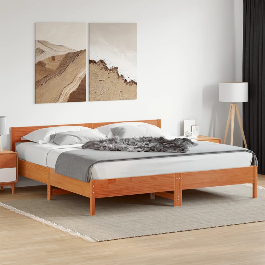 Bedframe Zonder Matras Massief Grenenhout