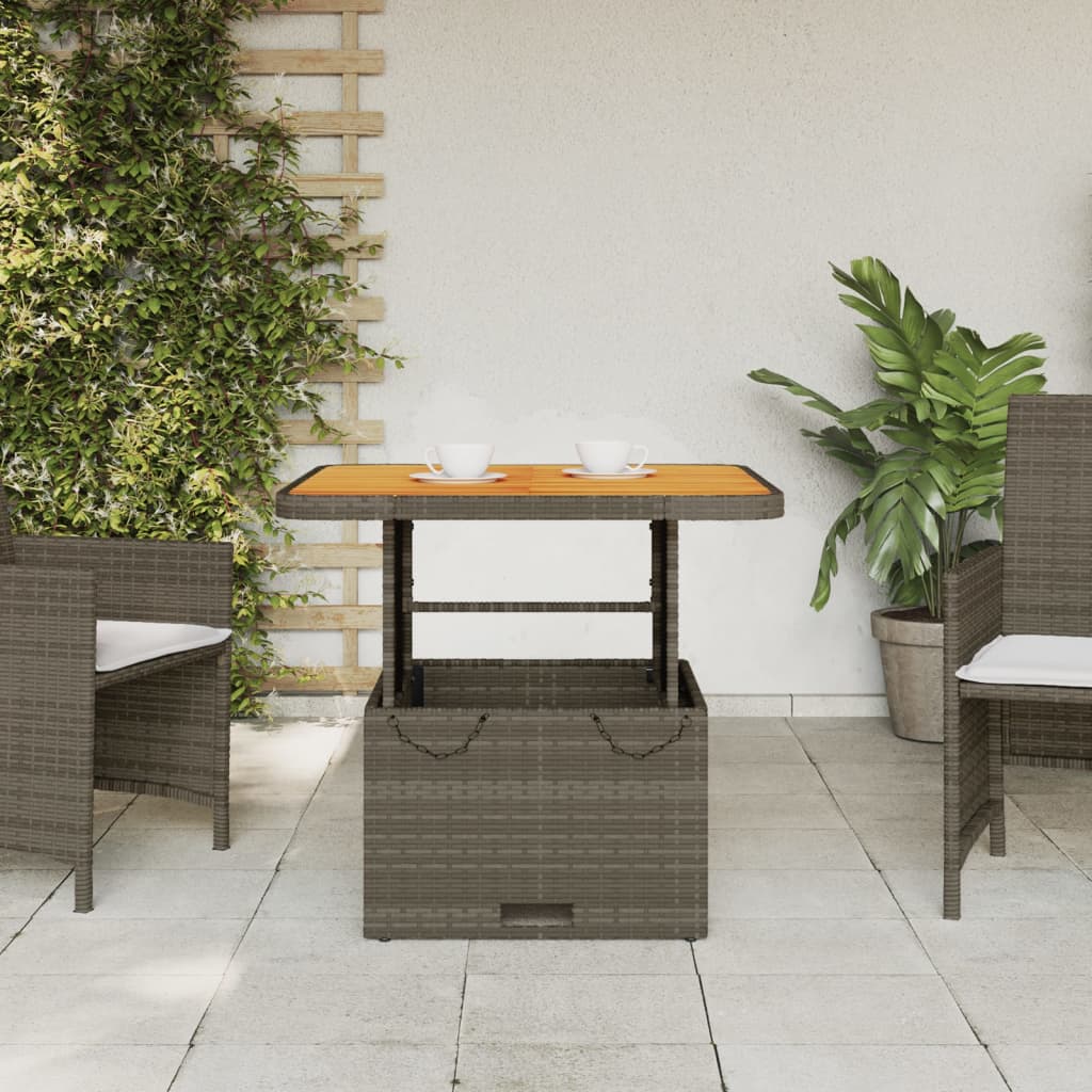 Tuintafel Poly Rattan En Acaciahout