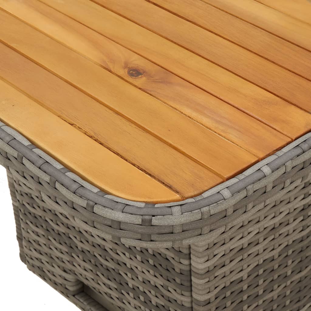 Tuintafel Poly Rattan En Acaciahout