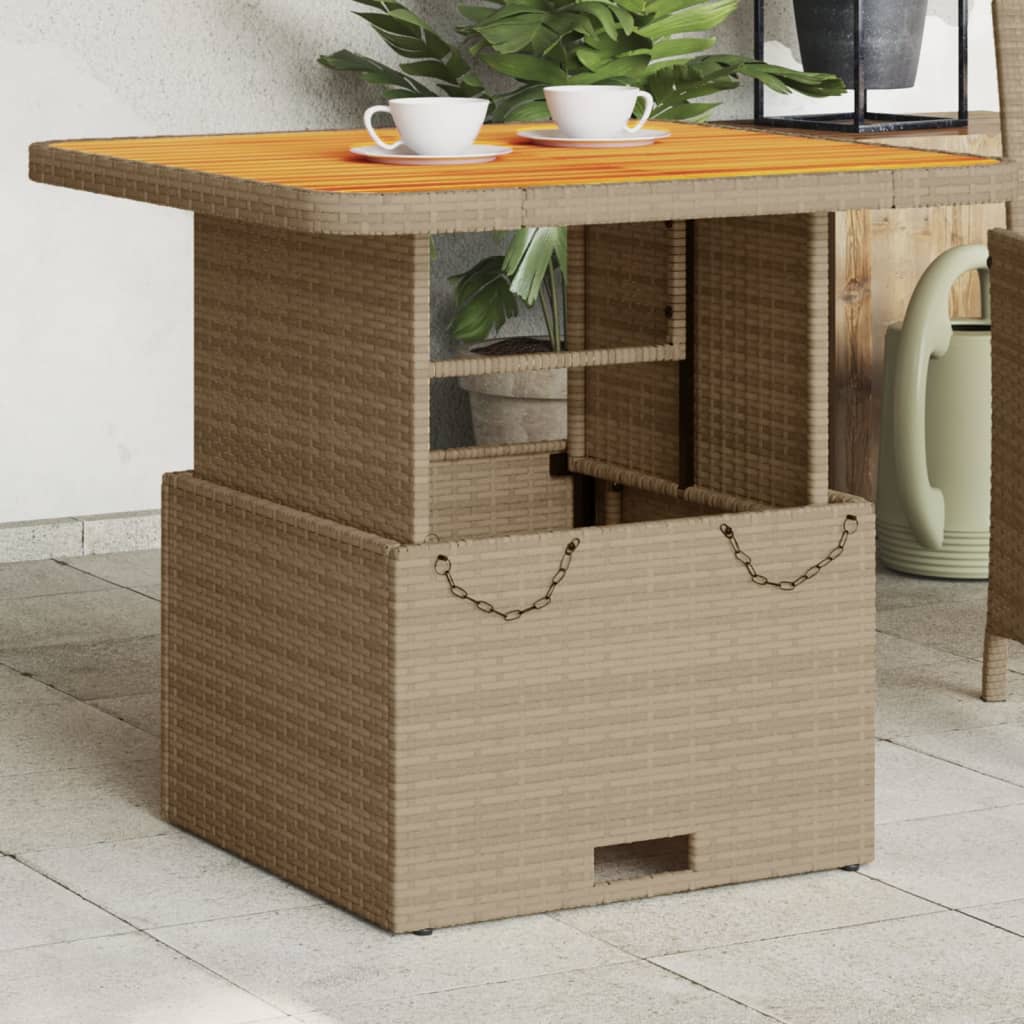 Tuintafel Poly Rattan En Acaciahout