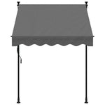 Luifel Uittrekbaar 150X150 Cm Stof En Staal Antracietkleurig