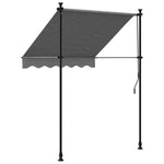 Luifel Uittrekbaar 150X150 Cm Stof En Staal Antracietkleurig