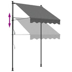 Luifel Uittrekbaar 150X150 Cm Stof En Staal Antracietkleurig