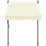 Luifel Uittrekbaar 150X150 Cm Stof En Staal Crèmekleurig