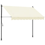 Luifel Uittrekbaar 250X150 Cm Stof En Staal Crèmekleurig