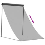 Luifel Uittrekbaar 100X150 Cm Stof En Staal Antracietkleurig