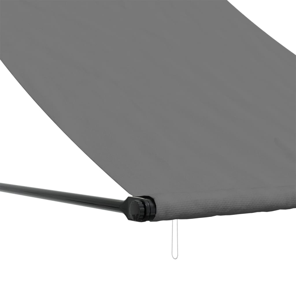 Luifel Uittrekbaar 100X150 Cm Stof En Staal Antracietkleurig