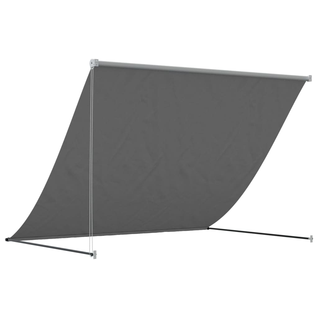 Luifel Uittrekbaar 200X150 Cm Stof En Staal Antracietkleurig