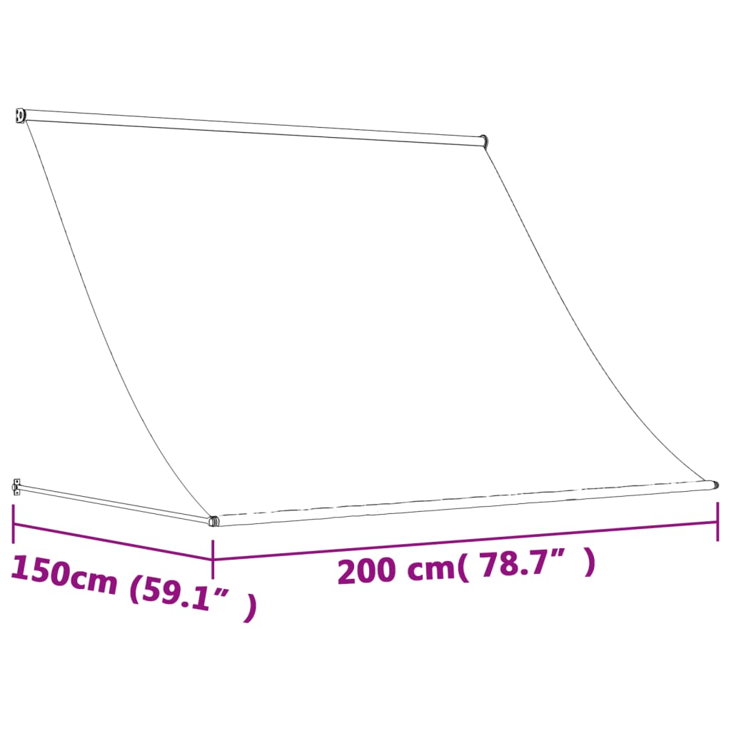 Luifel Uittrekbaar 200X150 Cm Stof En Staal Antracietkleurig