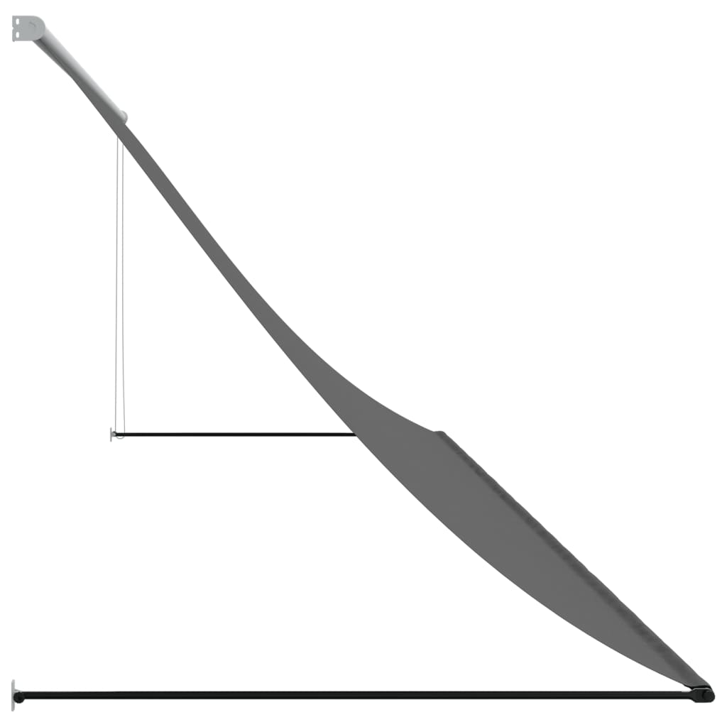 Luifel Uittrekbaar 400X150 Cm Stof En Staal Antracietkleurig