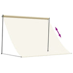 Luifel Uittrekbaar 250X150 Cm Stof En Staal Crèmekleurig