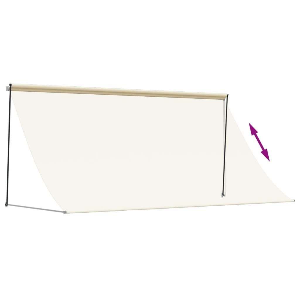 Luifel Uittrekbaar 300X150 Cm Stof En Staal Crèmekleurig