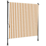 Rolgordijn Voor Buiten 150X270 Cm Stof En Staal Oranje En Wit