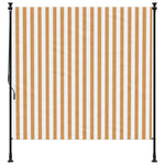 Rolgordijn Voor Buiten 150X270 Cm Stof En Staal Oranje En Wit