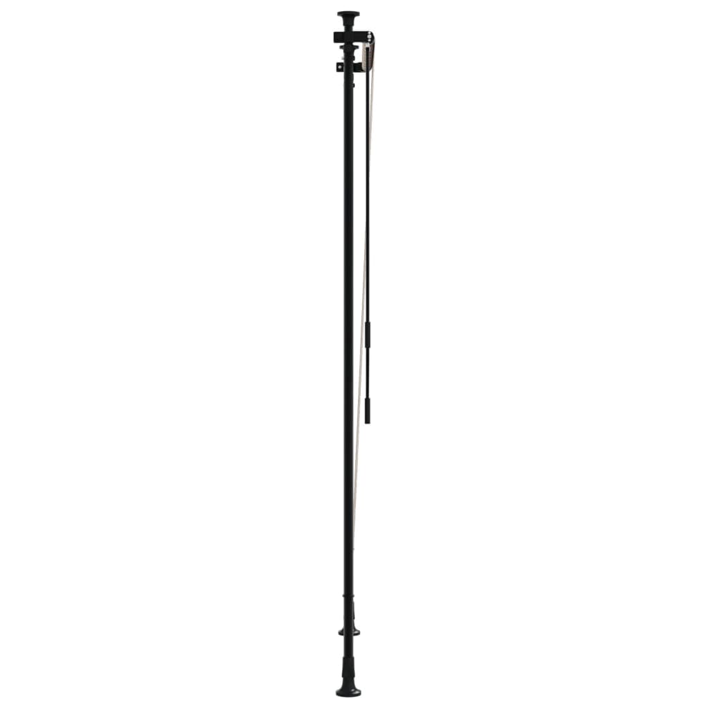 Rolgordijn Voor Buiten 100X270 Cm Stof En Staal Geel En Wit