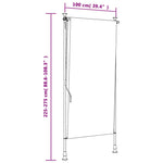 Rolgordijn Voor Buiten 100X270 Cm Stof En Staal Geel En Wit