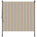 Rolgordijn Voor Buiten 150X270 Cm Stof En Staal Geel En Wit
