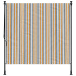 Rolgordijn Voor Buiten 200X270 Cm Stof En Staal Geel En Wit