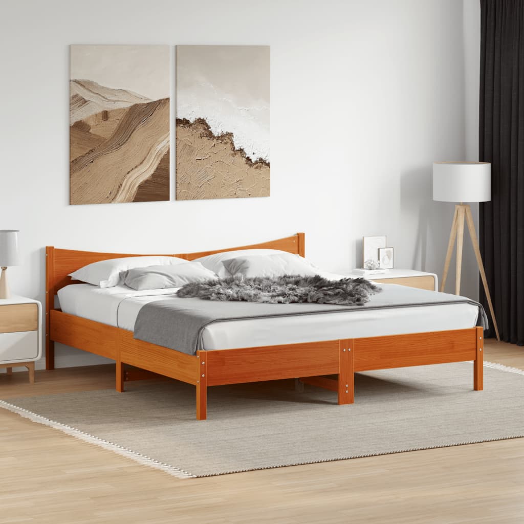 Bedframe Zonder Matras Massief Grenenhout