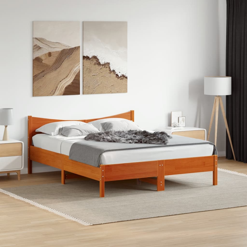 Bedframe Zonder Matras Massief Grenenhout