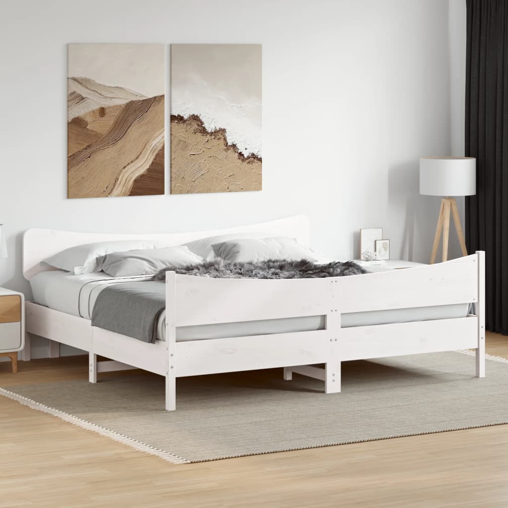 Bedframe Zonder Matras Massief Grenenhout