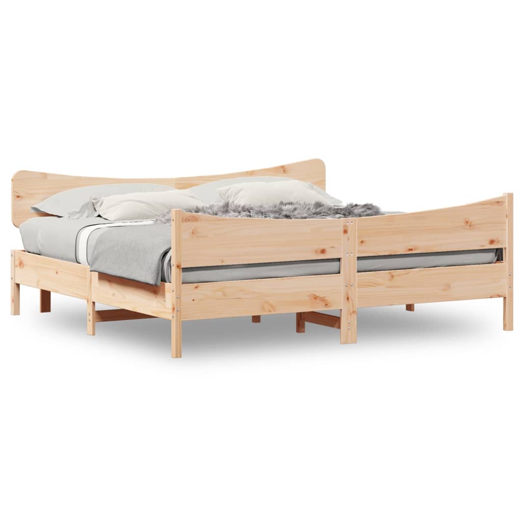 Bedframe Zonder Matras Massief Grenenhout