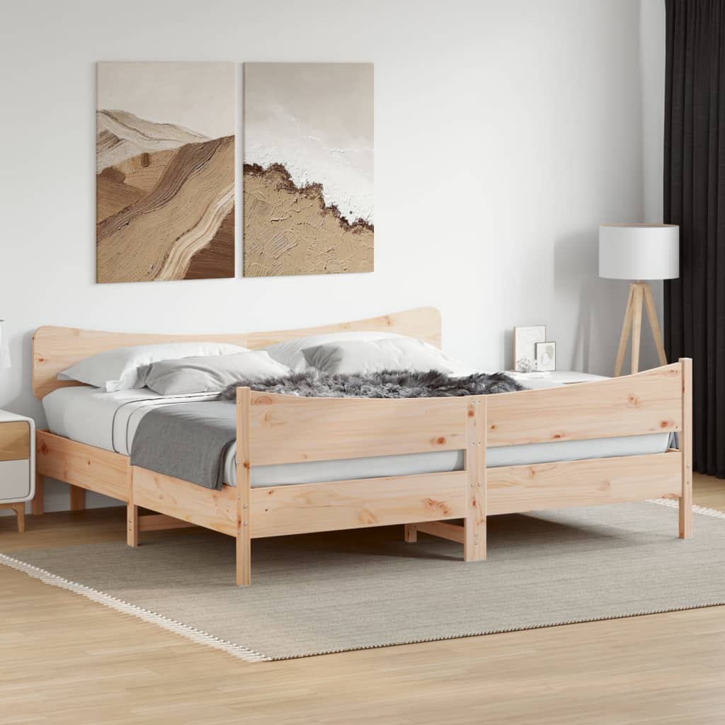 Bedframe Zonder Matras Massief Grenenhout