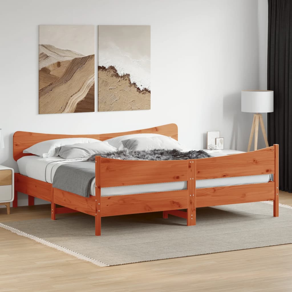 Bedframe Zonder Matras Massief Grenenhout