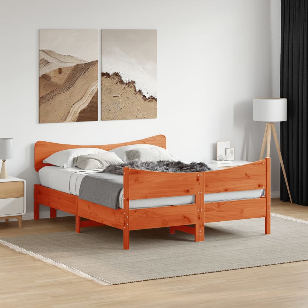 Bedframe Zonder Matras Massief Grenenhout