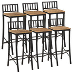 7-Delige Barset Massief Ruw Mangohout En Metaal