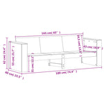 Tuinbank 3-Zits 189X60X62 Cm Massief Grenenhout Wit